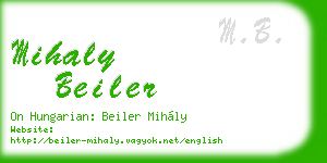 mihaly beiler business card